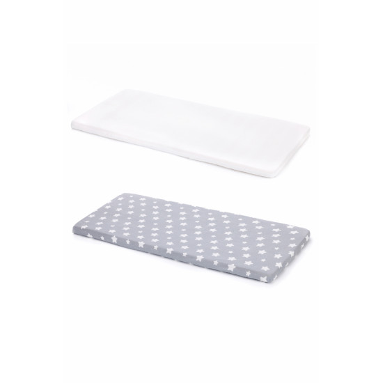 Fillikid lepedő - gumis jersey 2db 140x70cm 10800-07 csillag szürke - fehér Fillikid lepedő - gumis jersey 2db 140x70cm 10800-07 csillag szürke - fehér
