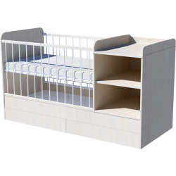 Lili kombi kiságy 120x60-as Fehér nyír színben, ágyneműtartóval Lili kombi kiságy 120x60-as Fehér nyír színben, ágyneműtartóval