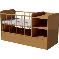 Lili kombi kiságy 120x60-as Bükk színben, ágyneműtartóval Lili kombi kiságy 120x60-as Bükk színben, ágyneműtartóval
