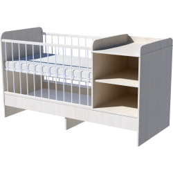 Lili kombi kiságy 120x60-as Fehér nyír színben Lili kombi kiságy 120x60-as Fehér nyír színben