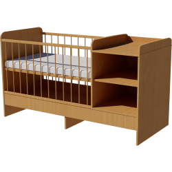 Lili kombi kiságy 120x60-as Bükk színben Lili kombi kiságy 120x60-as Bükk színben