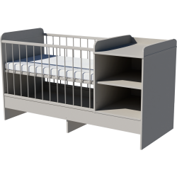 Lili kombi kiságy 120x60-as Szürke színben Lili kombi kiságy 120x60-as Szürke színben