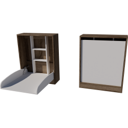 Falra szerelhető pelenkázó 66x83x84 méretben. Sötét sonoma-fehér színben Falra szerelhető pelenkázó 66x83x84 méretben. Sötét sonoma-fehér színben
