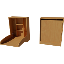 Falra szerelhető pelenkázó 66x83x84 méretben. Bükk színben Falra szerelhető pelenkázó 66x83x84 méretben. Bükk színben