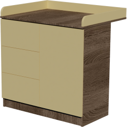 Peti pelenkázó 90x40x85-ös méretben. Sötét sonoma-vanília színben Peti pelenkázó 90x40x85-ös méretben. Sötét sonoma-vanília színben