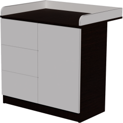 Peti pelenkázó 90x40x85-ös méretben. Wenge-fehér színben Peti pelenkázó 90x40x85-ös méretben. Wenge-fehér színben