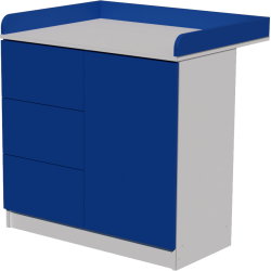Peti pelenkázó 90x40x85-ös méretben. Fehér-kék színben Peti pelenkázó 90x40x85-ös méretben. Fehér-kék színben