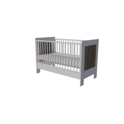 Zora kiságy 120x60-as Fehér-gesztenye színben Zora kiságy 120x60-as Fehér-gesztenye színben