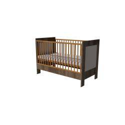 Zora kiságy 120x60-as Sötét sonoma-nyír színben Zora kiságy 120x60-as Sötét sonoma-nyír színben