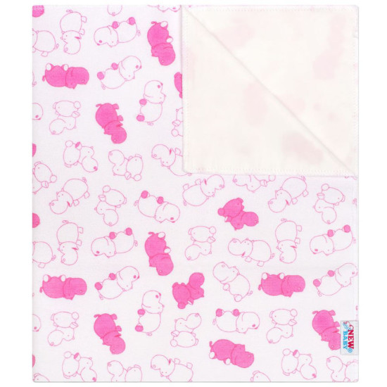New Baby pelenkázó alátét flanell vízilovak pink New Baby pelenkázó alátét flanell vízilovak pink